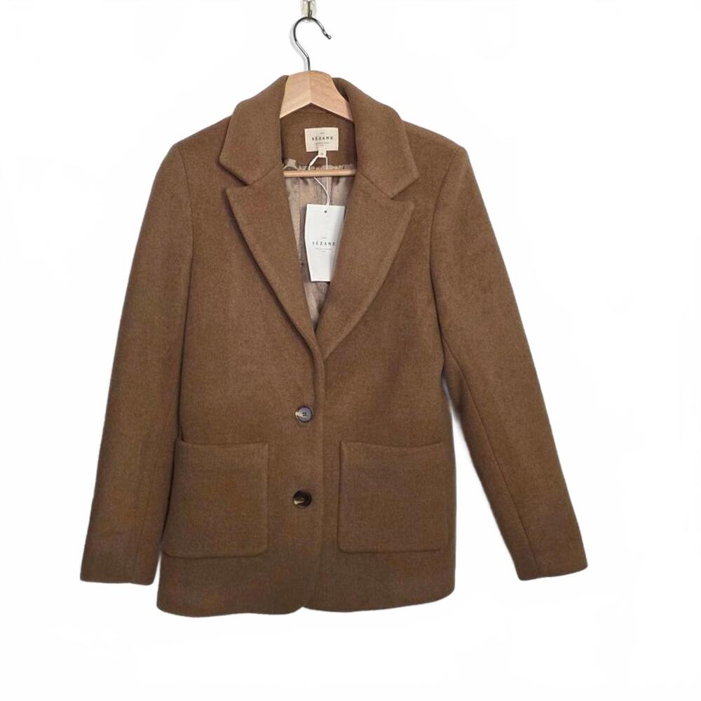 Sezane Jack Blazer Camel Jacket Size 36 US 4 New With Tags